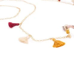 Tassel Chain - Marigold Berry Cream -Sunglasses Sales MULTITASSELSUNGLASSCHAIN marigold berry cream detail2