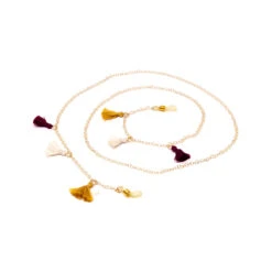 Tassel Chain - Marigold Berry Cream