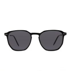 NOEL - BLACK + CLEAR GLASSES -Sunglasses Sales NOEL eyeglasses black front polarized