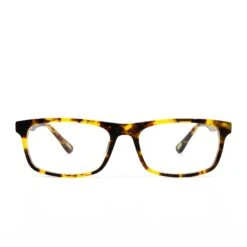 REESE - AMBER TORTOISE + CLEAR GLASSES