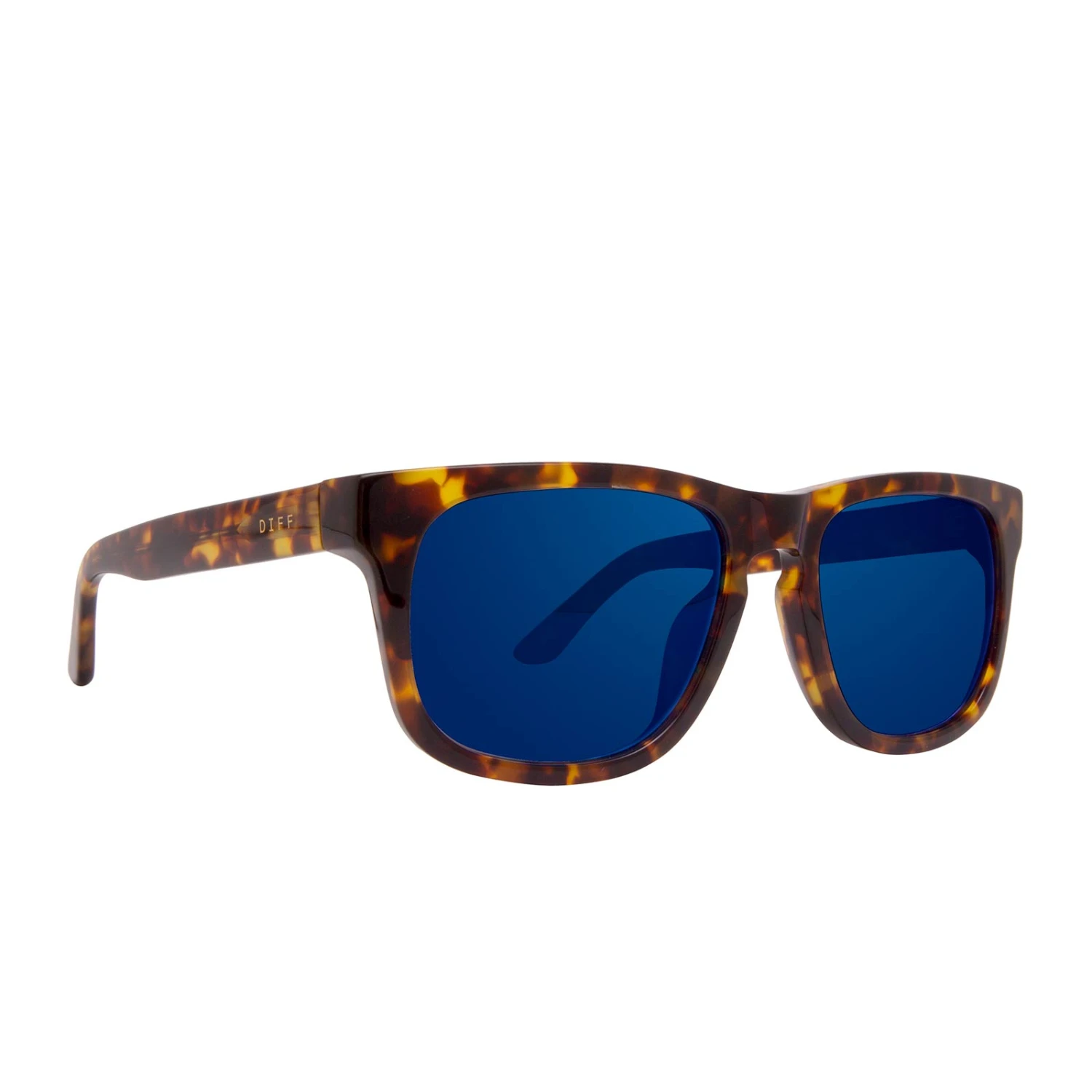RILEY - AMBER TORTOISE + BLUE MIRROR SUNGLASSES 4 RILEY - AMBER TORTOISE + BLUE MIRROR SUNGLASSES - Image 2