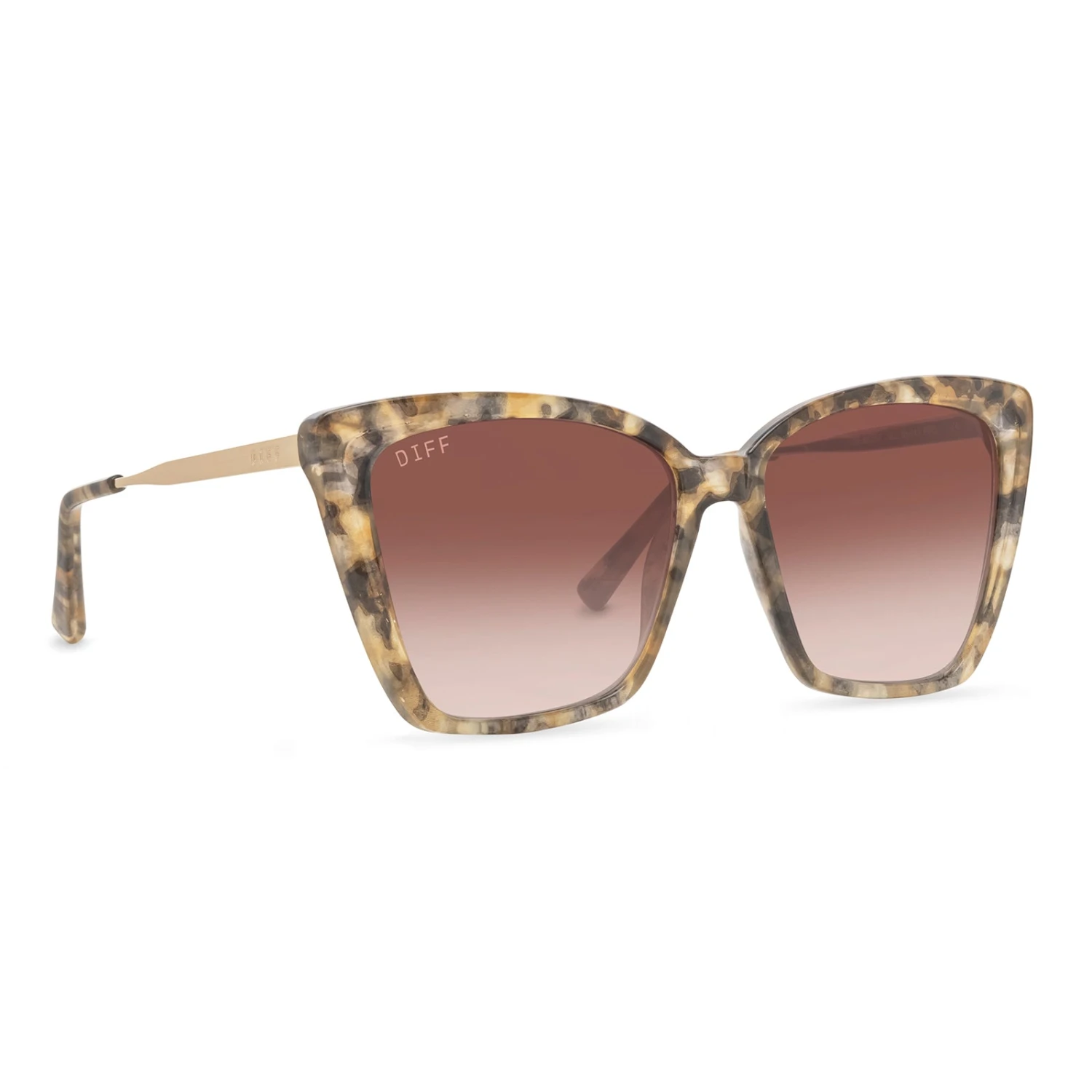 HEIDI - SEA TORTOISE + BROWN GRADIENT SUNGLASSES 4 HEIDI - SEA TORTOISE + BROWN GRADIENT SUNGLASSES - Image 2