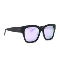 BELLA II - MATTE BLACK + LAVENDER FLASH SUNGLASSES -Sunglasses Sales bellaII MB LA171 angle