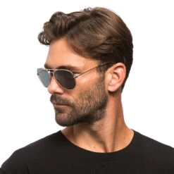 CRUZ - GOLD + GREY SUNGLASSES 14 CRUZ - GOLD + GREY SUNGLASSES -Sunglasses Sales cruz goldgrey 2018 diff onmodel men 800px 044