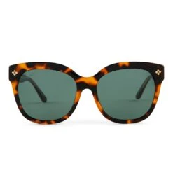 PATRICIA NASH - AUDREY + TORTOISE + FRONT BLACK TEMPLES + G15 SUNGLASSES