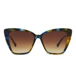 BECKY II - GLACIAL TORTOISE + BROWN GRADIENT SUNGLASSES