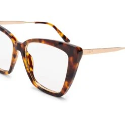 BECKY IV - AMBER TORTOISE + CLEAR GLASSES -Sunglasses Sales diff eyewear becky iv amber tortoise prescription glasses alt 4