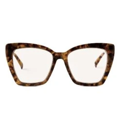 BECKY IV XS - TOASTED COCONUT + CLEAR GLASSES