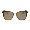 BECKY - MATTE BLACK + GOLD MIRROR SUNGLASSES -Sunglasses Sales diff eyewear becky matte black gold mirror sunglasses alt 1