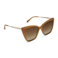 BECKY II - SALTED CARAMEL + BROWN GRADIENT + POLARIZED SUNGLASSES -Sunglasses Sales diff eyewear bekcy ii salted caramel brown gradient polarized sunglasses alt 2