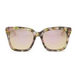 BELLA - AGATE + CHERRY BLOSSOM MIRROR SUNGLASSES