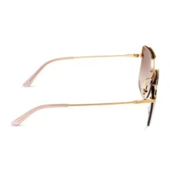 BREE - BRUSHED GOLD + TAUPE ROSE GRADIENT SUNGLASSES -Sunglasses Sales diff eyewear bree brushed gold taupe rose gradient sunglasses alt 3
