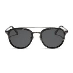 CAMDEN - BLACK MARBLE + GREY POLARIZED SUNGLASSES
