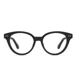 CARLY - BLACK + CLEAR GLASSES