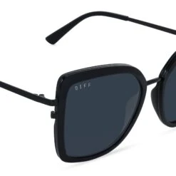 CLARISSE - BLACK + GREY SUNGLASSES -Sunglasses Sales diff eyewear clarisse black grey sunglasses alt 4