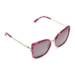 CLARISSE - PINK RUSH TORTOISE + GREY SUNGLASSES 10 CLARISSE - PINK RUSH TORTOISE + GREY SUNGLASSES -Sunglasses Sales diff eyewear clarisse pink rush tortoise grey sunglasses alt 4