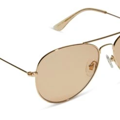 CRUZ - GOLD + HONEY CRYSTAL SUNGLASSES -Sunglasses Sales diff eyewear cruz gold honey crystal sunglasses alt 4