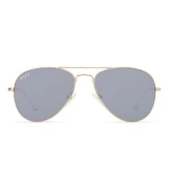 CRUZ XS - GOLD + GREY MIRROR SUNGLASSES