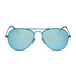 CRUZ XS - TURQUOISE METALLIC + TEAL MIRROR SUNGLASSES
