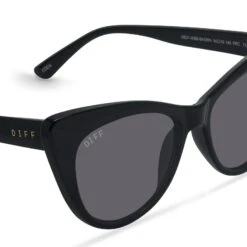 EDEN - BLACK + GREY SUNGLASSES -Sunglasses Sales diff eyewear eden black grey sunglasses alt 4