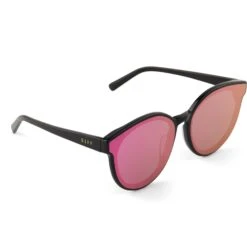 GEMMA - BLACK + PINK RUSH MIRROR SUNGLASSES -Sunglasses Sales diff eyewear gemma black pink rush mirror sunglasses alt 4