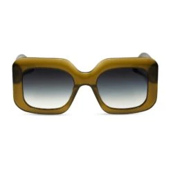 GIADA - RICH OLIVE + GREY GRADIENT SUNGLASSES