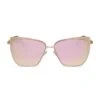 GRACE - BRUSHED GOLD + CHERRY BLOSSOM MIRROR SUNGLASSES -Sunglasses Sales diff eyewear grace brushed gold cherry blossom mirror sunglasses alt 1
