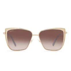 GRACE - GOLD + BROWN GRADIENT SUNGLASSES