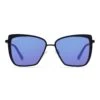 GRACE - MATTE BLACK + PURPLE MIRROR SUNGLASSES
