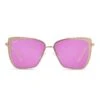 GRACE - ROSE GOLD + PINK MIRROR SUNGLASSES 1 GRACE - ROSE GOLD + PINK MIRROR SUNGLASSES -Sunglasses Sales diff eyewear grace rose gold pink mirror sunglasses alt 1