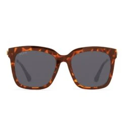 HAILEY - AMBER TORTOISE + GREY SUNGLASSES