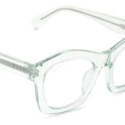 HAYDEN - SOFT LAGOON CRYSTAL + CLEAR GLASSES -Sunglasses Sales diff eyewear hayden soft lagoon crystal clear glasses alt 4