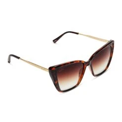 HEIDI - BLACK BROWN TORTOISE + BROWN GRADIENT SHARP SUNGLASSES -Sunglasses Sales diff eyewear heidi black brown tortoise brown gradient sharp sunglasses alt 4