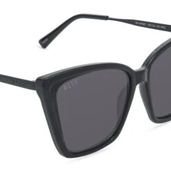 HEIDI - BLACK + DARK SMOKE SUNGLASSES -Sunglasses Sales diff eyewear heidi black dark smoke sunglasses alt 4