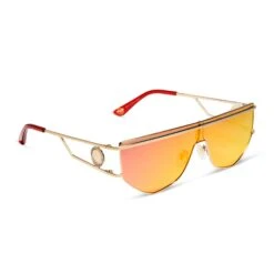 New Products -Sunglasses Sales diff eyewear iron man brushed gold red mirror polarized sunglasses alt 2