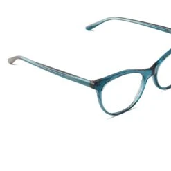 JADE - DEEP AQUA + CLEAR GLASSES -Sunglasses Sales diff eyewear jade deep aqua clear glasses alt 3