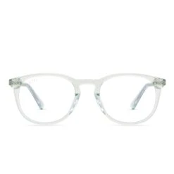 JAXSON - SOFT LAGOON CRYSTAL + CLEAR GLASSES