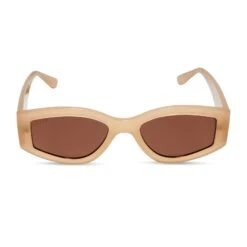KAI - MILKY NUDE + BROWN SUNGLASSES
