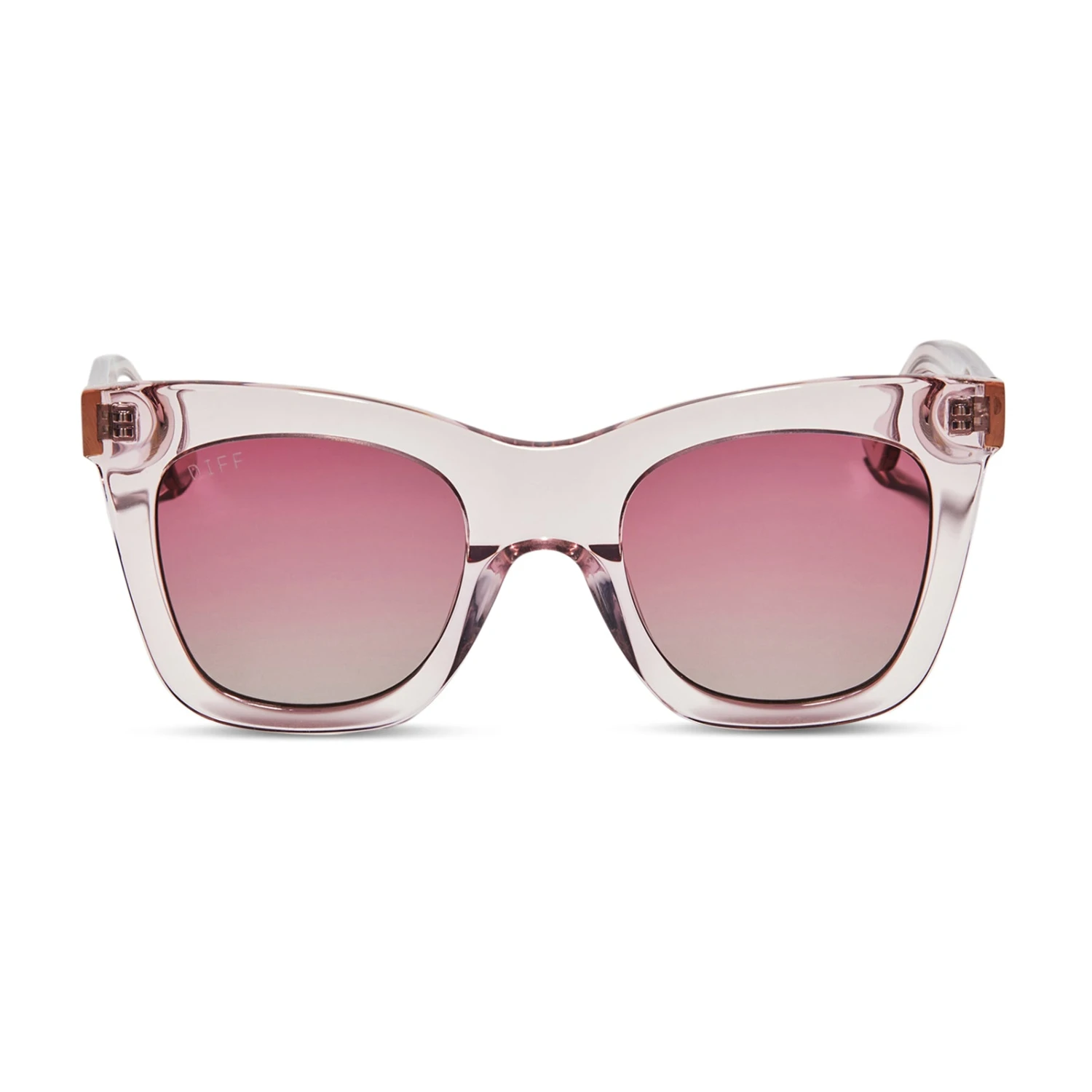 KAIA - LIGHT PINK CRYSTAL + WINE GRADIENT + POLARIZED SUNGLASSES 3 KAIA - LIGHT PINK CRYSTAL + WINE GRADIENT + POLARIZED SUNGLASSES