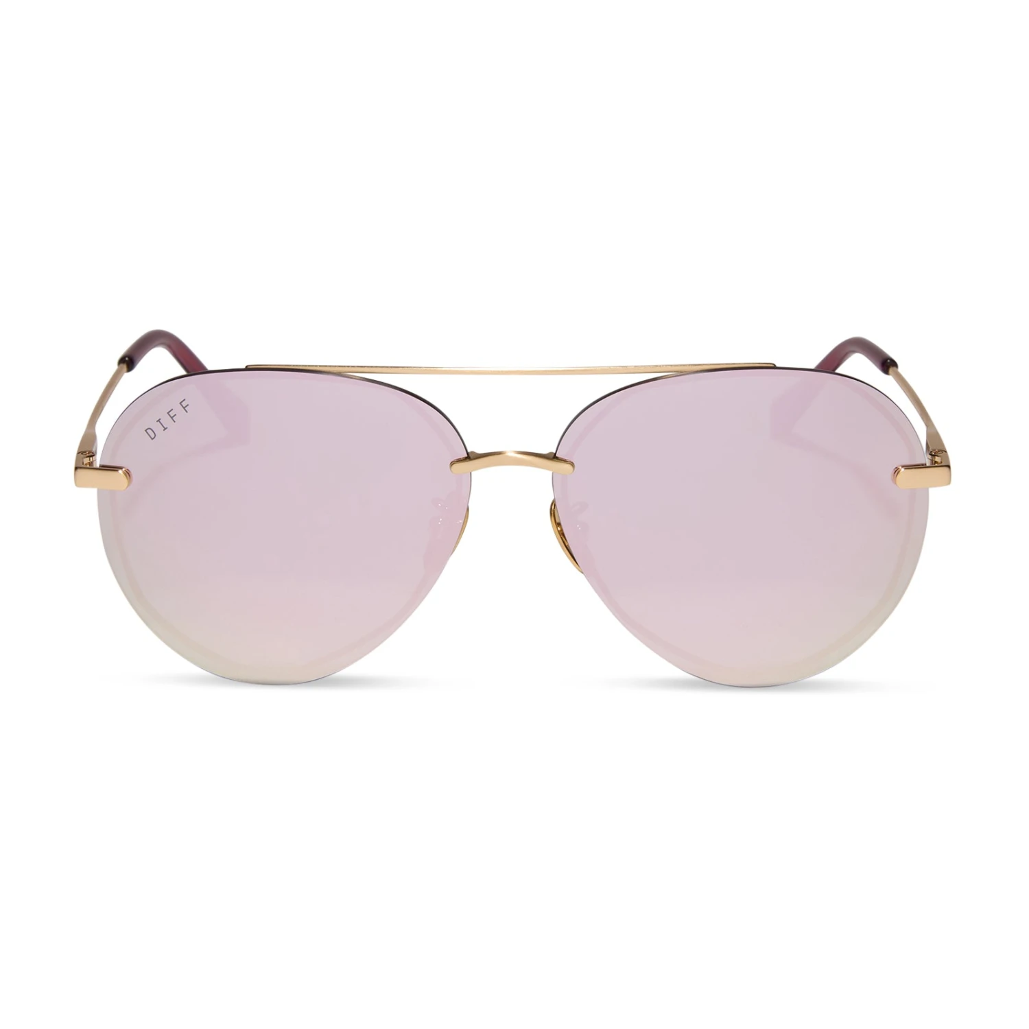 LENOX - BRUSHED GOLD + CHERRY BLOSSOM MIRROR SUNGLASSES 3 LENOX - BRUSHED GOLD + CHERRY BLOSSOM MIRROR SUNGLASSES