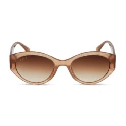LINNEA - WARM TAUPE + BROWN GRADIENT SUNGLASSES
