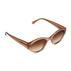 LINNEA - WARM TAUPE + BROWN GRADIENT SUNGLASSES -Sunglasses Sales diff eyewear linnea warm taupe brown gradient sunglasses alt 4