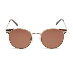 LOGAN - GOLD + BROWN SUNGLASSES