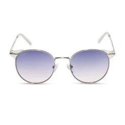LOGAN - SILVER + LAVENDER ROSE SUNGLASSES