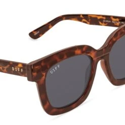 MAKAY - AMBER TORTOISE + GREY SUNGLASSES -Sunglasses Sales diff eyewear makay amber tortoise grey sunglasses alt 3
