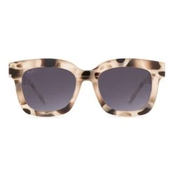 MAKAY - CREAM TORTOISE + GREY GRADIENT SUNGLASSES