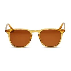 MAXWELL - CITRINE CRYSTAL + BROWN + POLARIZED SUNGLASSES