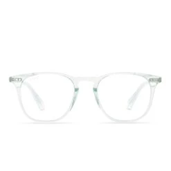 MAXWELL - SOFT LAGOON CRYSTAL + CLEAR GLASSES