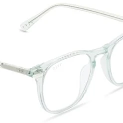 MAXWELL - SOFT LAGOON CRYSTAL + CLEAR GLASSES -Sunglasses Sales diff eyewear maxwell soft lagoon crystal clear alt 4