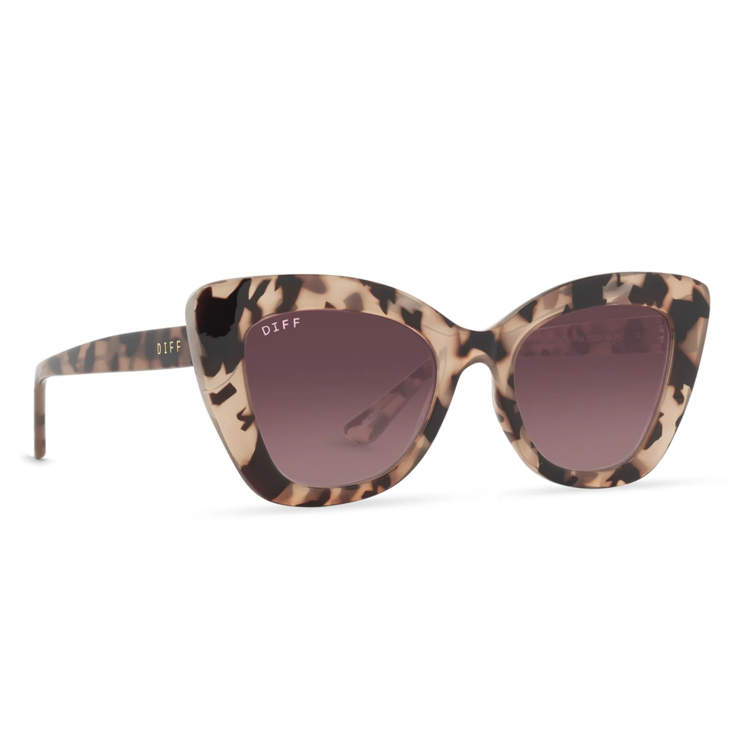 MELODY - BLUSH TORTOISE + WINE GRADIENT SUNGLASSES 4 MELODY - BLUSH TORTOISE + WINE GRADIENT SUNGLASSES - Image 2